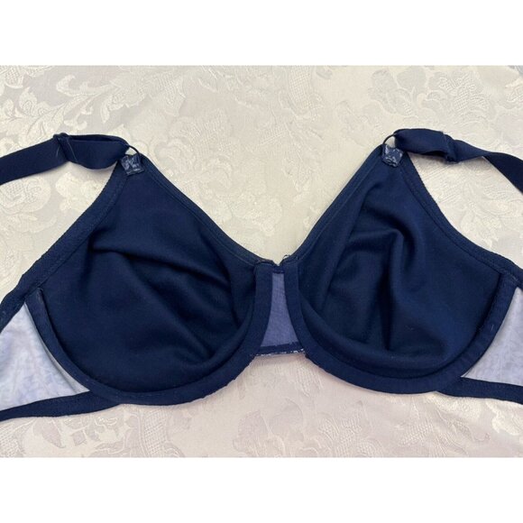 Warner’s 38D Signature Support Blue Floral Lace Underwire Bra 05001X‎ - Picture 4 of 8